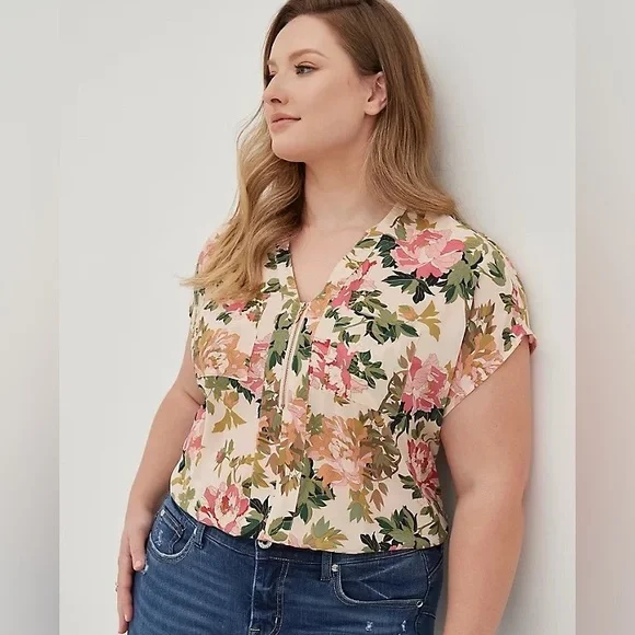 torrid Tops Torrid Georgette Zip Front Dolman Blouse Poshmark
